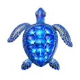 thumbnail image 2 of GUOOL Natural Metal Wall Decor Animal Ornament Turtle Decoration for Home Blue Bleu, 2 of 7