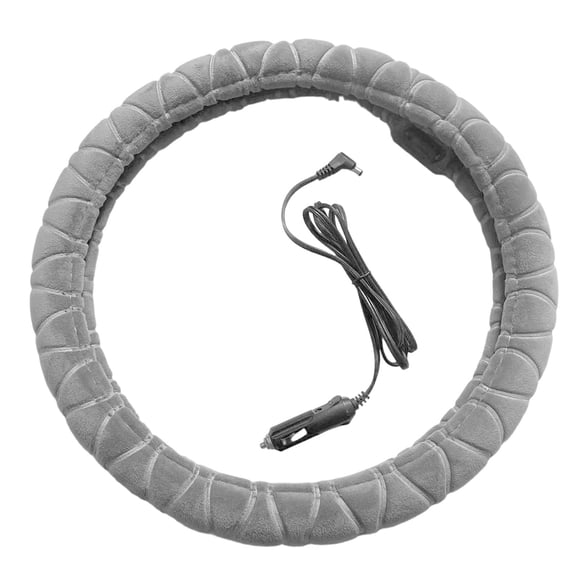 Hearth & Gear Heated Steering Wheel Warmer Heated Steering Wheel Protector Cover Breathable Warm In Winter Universal Fit Steering Wheel Outer For Trucks 15" 12V inside Lights Dome Light That Stuff