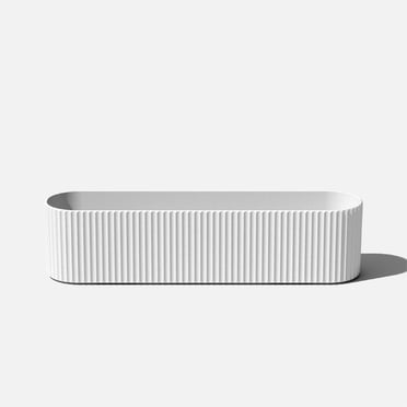 Veradek Demi Series Window Box 36" Plastic-Stone Planter - (White/1 Pack)