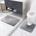 thumbnail image 5 of Fridja Summer Clearance Bathroom Rugs Sets 2 Piece Non Slip, Leaf Bath Mats for Bathroom Floor Set of 2, Ultra Soft and Quick Dry Bath Rugs, Machine Washable Rugs for Bathtub, Shower, Gray, 5 of 5