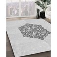 thumbnail image 3 of Ahgly Tapis d'Intérieur Lavable en Machine Carré Transitionnel Gris Platine, 8 Pieds Carré, 3 of 7
