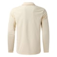 thumbnail image 4 of RXIRUCGD Men's Solid Color Design With Zippered Pockets Long Sleeved Hooded Casual Jacket, Khaki, Size: M, 4 of 5
