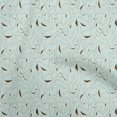 thumbnail image 1 of oneOone Viscose Jersey Light Blue Fabric Line Drawing Leaf Sewing Material Print Fabric By The Yard 60 Inch Wide, 1 of 4