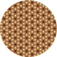 thumbnail image 1 of Ahgly Tapis Rond Lavable en Machine Intérieur Transitionnel Orange, 5 Pieds Rond, 1 of 7