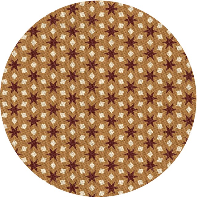 Ahgly Tapis Rond Lavable en Machine Intérieur Transitionnel Orange, 5 Pieds Rond