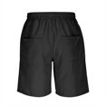 thumbnail image 4 of Cameland Men's Summer Casual Shorts Drawstring Elastic Waist With Pockets Work Shorts Solid Color Beach Shorts, 4 of 5