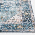 thumbnail image 3 of Tapis tissé bleu et crème Tommin, 3 of 7