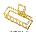 thumbnail image 4 of Pince à Griffes Style Simple Poignée Portable Alliage Robuste Accessoires de Décoration Géométrique Barrettes pour Femmes Or/rectangle, 4 of 6