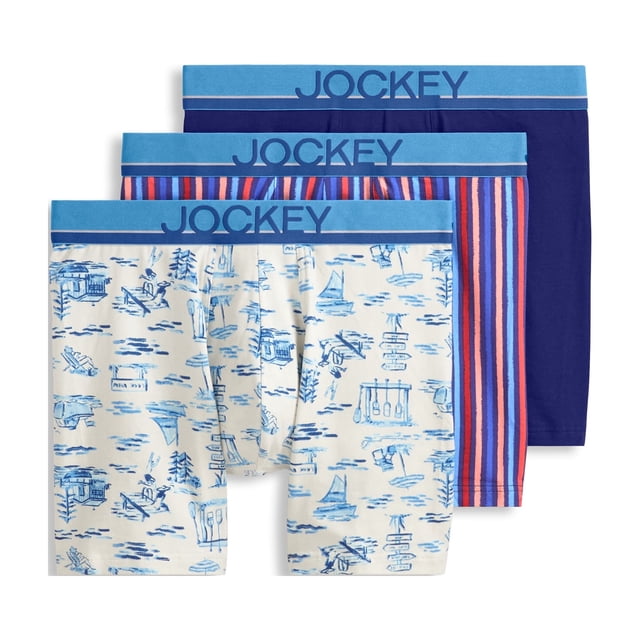 Jockey Boxeur-Brief pour Hommes True Style 6 Po - Lot de 3