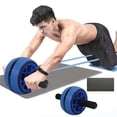 thumbnail image 1 of Kbndieu Tpr Abdominal Muscle Wheel Rouleau à Roues pour Entraînement en Abs Équipement d'Exercice à Domicile pour Hommes Ou Femmes Poignée en Mousse Antidérapante Genouillère Renforcement du Noyau Sports Musculaires et Plein Air, 1 of 6