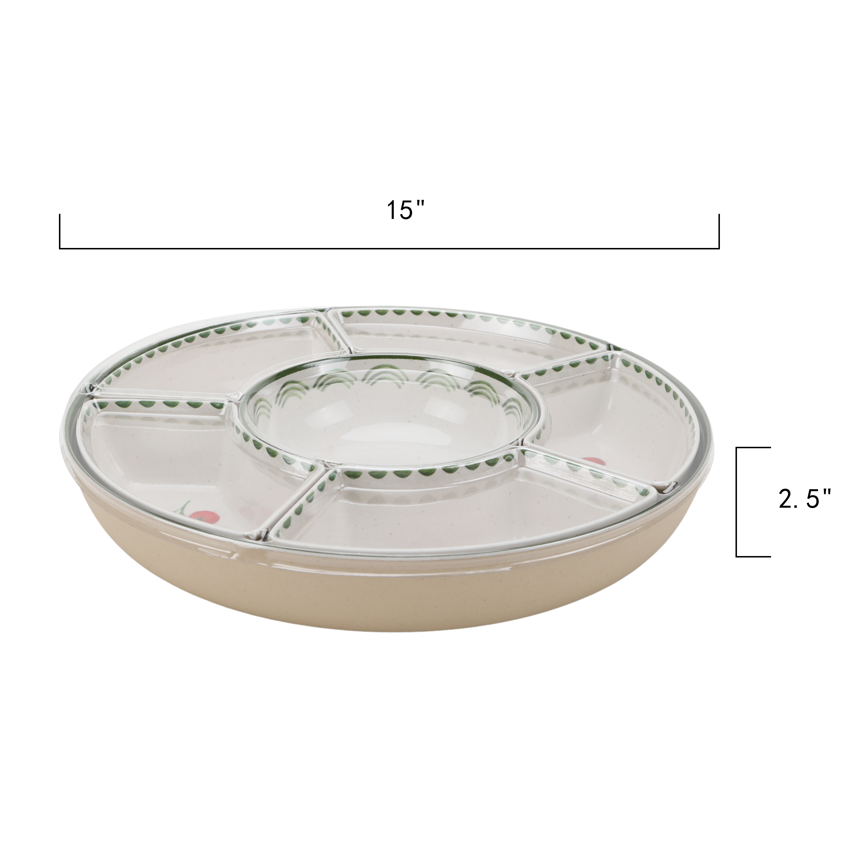 Better Homes & Gardens Ensemble Chip and Dip en Bambou Mélamine 15 Inch