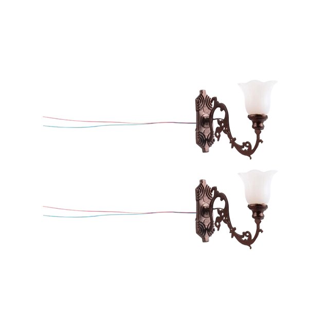Milaget 2Pcs Hanging Lamp Simulation Decor for Dollhouse Living Room Mini Toy Lamp E