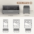 thumbnail image 3 of HOMCOM 44 Inches Storage Ottoman Bench with Lid, Legs, Foot Rest, Grey, 3 of 10