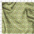 thumbnail image 4 of Soimoi Green Silk Fabric Rabbit Animal Print Fabric by Yard 42 Inch Wide, 4 of 6