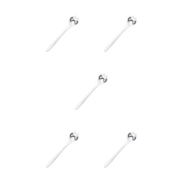 Redempat Cute Tea Spoon Exquisite Stainless Steel Spoon For Tea Drinking Teaware Dog Paw Colander Sil 1 5Set
