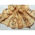 thumbnail image 2 of Jusqu'à 65 % de Rabais Femme Dame Note de Musique Foulard de Cou en Mousseline Châle Cache-Cou Foulards Beige Foulard à la Mode en Liquidation, 2 of 2