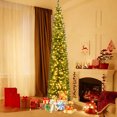 thumbnail image 2 of Costway 9 FT Pre-Lit Pencil Christmas Tree with 400 LED Lights & 699 Branch Tips Party, 2 of 10