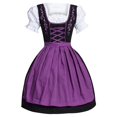 thumbnail image 1 of Kcodviy Robe Allemande pour Femme Grande Taille Veste Robe Col Carré Tablier Manches Évasées Robes Grande Taille Oktoberfest Fille Bière, 1 of 7