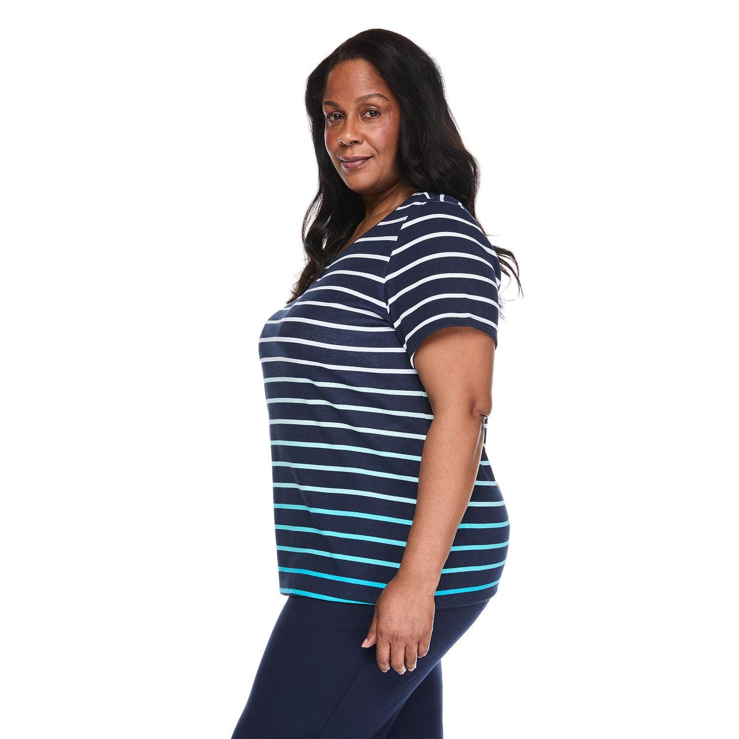 Karen Scott Women's Plus Scoop-Neck Printed T-Shirt