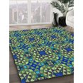 thumbnail image 3 of Ahgly Company Tapis de Zone Ronds d'Intérieur Lavables à la Machine, Style Transitionnel, Vert Kelly, 4 Pieds Rond, 3 of 7