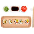 thumbnail image 3 of Serving Tray, Tea Food Server Dishes Tray Tea Tray, Food Tray For Kitchen Wood Serving Tray Restaurant Dinner Plate, 3 of 8