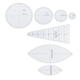 thumbnail image 1 of Kit de Modèle Règle de Broderie en Acrylique pour Quilting Cadeaux Réutilisables Bricolage Couture Artisanat pour Professionnels 7 Pcs/ensemble, 1 of 7