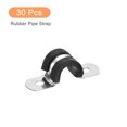 thumbnail image 3 of Unique Bargains 30Pack 3/8' Cable Clamp U Shape Stainless Steel Rubber Cushioned Pipe Strap, 3 of 5
