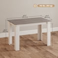 thumbnail image 3 of HOMCOM Table à Manger Moderne de 47 Pouces pour 4 à 6 Personnes avec Effet Bois, Gris, 3 of 10