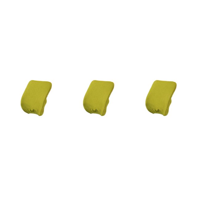 kurtrusly Chair Cover Slipcover Stretch Seat Computer Protection Set Anti-Dirty Thicken Solid Home Wedding Universal Decoration Yellow/Backrest 3Set