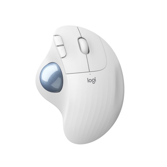 Logitech Ergonomic Wireless Trackball Mouse - Off White