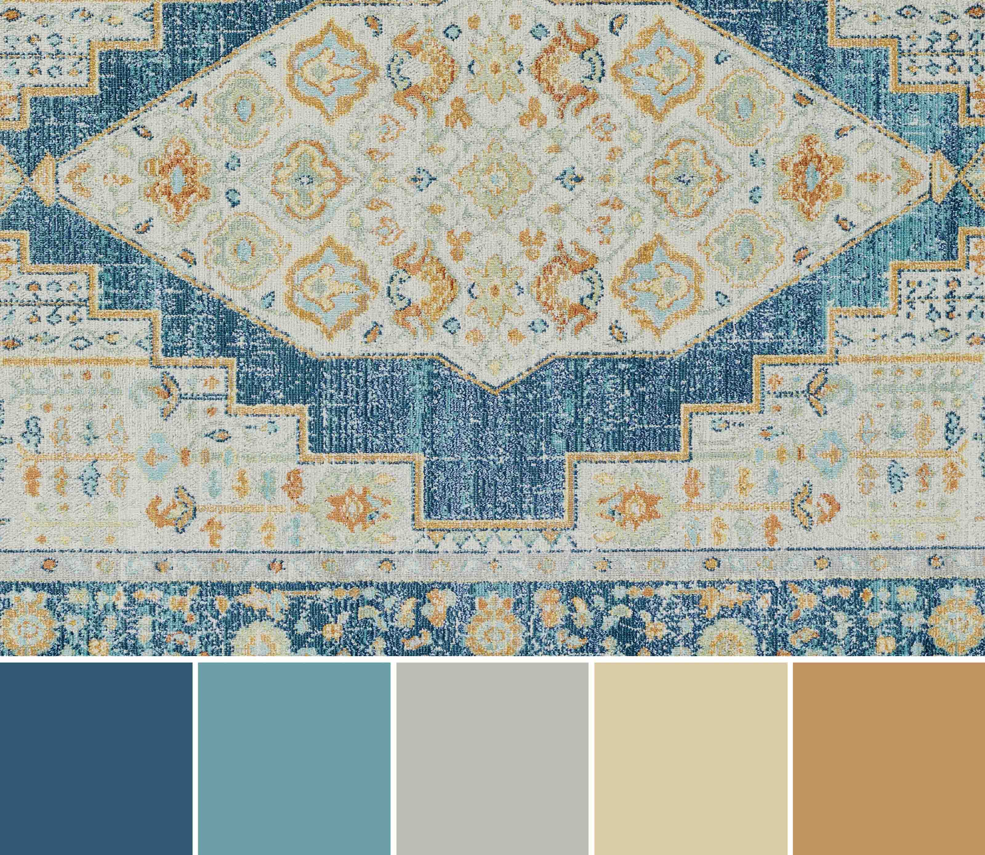 ECARPET Kinsley Tapis pour Salon, Chambre, Salle A Manger, Entrée, Couloir et Plus Encore.