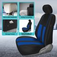 thumbnail image 4 of FH Group Universal Fit Striped Cloth Car Seat Covers for Auto SUV VAN Airbag Compatible Full Set, 4 of 10