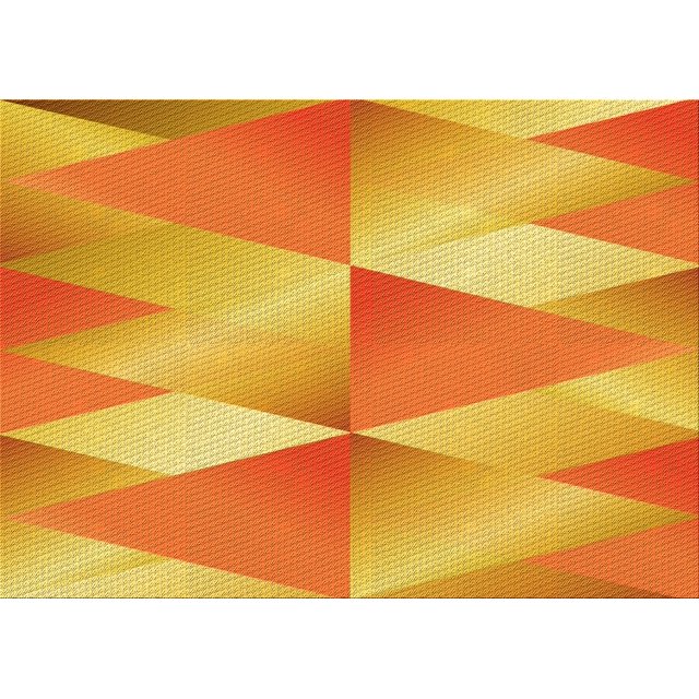 Ahgly Company Machine Washable Indoor Rectangle Transitional Orange Red Orange Area Rugs, 5' x 8'