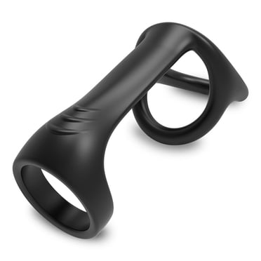 XBONP Penis Ring for Men, 3 in 1 Ultra Soft Silicone Ring Adult Sex Toys for Men Couples, Black