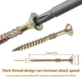 thumbnail image 3 of 100 Pcs 9 x 60mm Vis de Plateau Robustes Vis en Bois Durables Torx Vis Auto-Tappantes Ensemble de Vis en Bois Résistant à la Rouille Enduit Époxy Bronze pour Clôture Extérieure Balcon Bois, 3 of 7