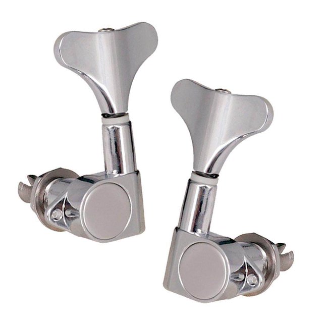 String Tuning Peg Tuner Sealed Machine Head Button for Bass Bass Parts Locking Parts Locking Button Button for Bass Part Silver 3L2R