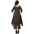 thumbnail image 4 of Moomaya Kurti Asymétrique avec Ensemble Pantalon Femmes Chanderi Imprimé Tenue de Fête Vêtements, 4 of 6