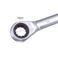 thumbnail image 3 of Unique Bargains Double Box End Ratcheting Wrench (14 x15mm) Metric 72 Teeth 12 Point Ratchet Spanner Tools, CR-V, 3 of 5