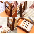 thumbnail image 2 of Guide Trancheuse à Pain Pliable Réglable Planche à Découper pour Pain Fait Maison Pain Bagel Gâteau Sandwich Toast Moule Compact avec Épaisseur de 4 Tranches, 2 of 3