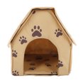 thumbnail image 2 of Air Permeability Foldable Dog BedCat House,  Heat Preservation Pet House, Efficient Convenient For Dog Cat Brown, 2 of 8