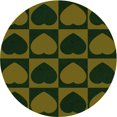 thumbnail image 1 of Ahgly Company Tapis d'Intérieur Ronds Transitionnels Vert Olive Lavables à la Machine, 5 Pieds Rond, 1 of 7