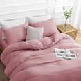 thumbnail image 3 of Duvet Cover Queen -Piece Prewashed Ultra Soft Queen Bedding Set - Features Zipper Closure and Corner Ties Includes Duvet Cover x Pillowcases No Comforter, 3 of 7