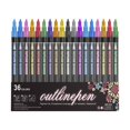 thumbnail image 2 of ZXNWN Double Line Outline Pen Set Glitter Gel Pens for Adult Coloring Books DIY Crafts 36pc Set D, 2 of 9