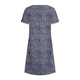 thumbnail image 4 of Pisexur Robe T-shirt Décontractée d'Été pour Femme, Col Rond, Manches Courtes, Style Bohème, Vacances, Fluide, Grande Taille, Robe Maxi, 4 of 5
