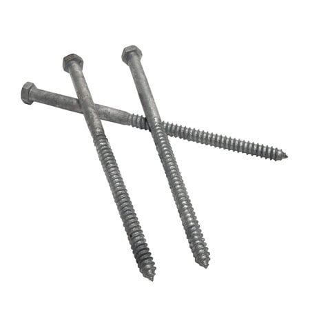 1/2" x 10" Lag Bolt Screws – HDG Hot Dip Galvanized Heavy-Duty Hex Head Lag Screws | A307 Steel Structural Timber Fastene