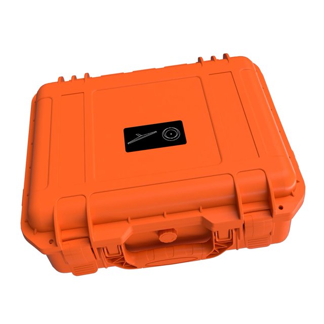 Portable Storage Case, Security Locks Hard Shell Travel Box Accurate Cut Foam for Hiking for Mini Antenna and Accessories