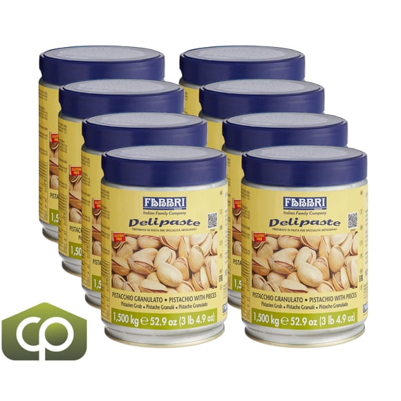 Fabbri Delipaste Pistache en Morceaux – Pâte de Noix Méditerranéenne Texturée, 1,5 kg (1500 g) Boîte Professionnelle