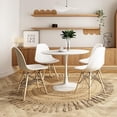 thumbnail image 2 of Aykah Chaise de Salle à Manger Moderne Eiffel, Blanche (Ensemble de 4), 2 of 10
