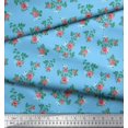 thumbnail image 3 of Soimoi polyester Crepe Fabric Leaves & Rose Floral Print Sewing Fabric Yard 42 Inch Wide, 3 of 3
