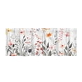 thumbnail image 2 of Hxlamzoo Thermal Insulating Short Floral Window Valance Curtains for Bathroom, Kitchen, Cafe Decor - 52x18 Inch, Colorful Flowers Leaves Plants Design, 2 of 6